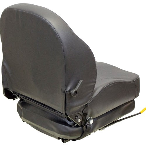 John Deere Lawn Mower Replacement Seat & Mechanical Suspension - Fits Various Models - Black Vinyl