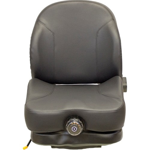 John Deere Lawn Mower Replacement Seat & Mechanical Suspension - Fits Various Models - Black Vinyl