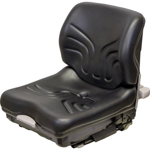 Caterpillar Forklift Replacement Seat & Mechanical Suspension (Low Back) Fits Various Models - Black Vinyl