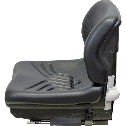 Caterpillar Forklift Replacement Seat & Mechanical Suspension (Low Back) Fits Various Models - Black Vinyl