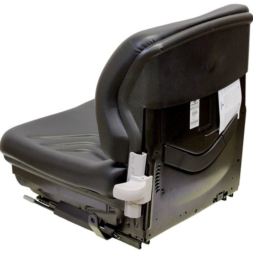 Caterpillar Forklift Replacement Seat & Mechanical Suspension (Low Back) Fits Various Models - Black Vinyl