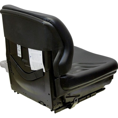 Caterpillar Forklift Replacement Seat & Mechanical Suspension (Low Back) Fits Various Models - Black Vinyl