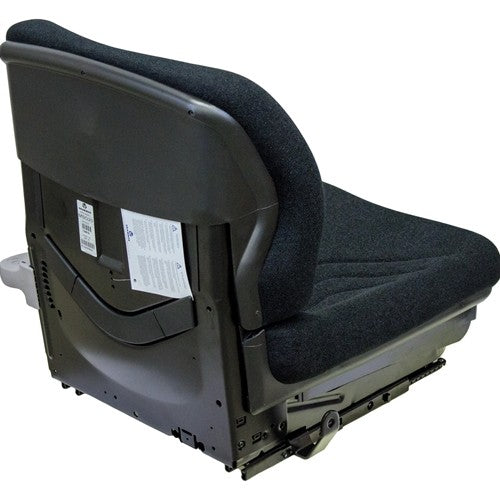 Caterpillar Forklift Replacement Seat & Mechanical Suspension (Low Back) Fits Various Models - Black/Gray Cloth