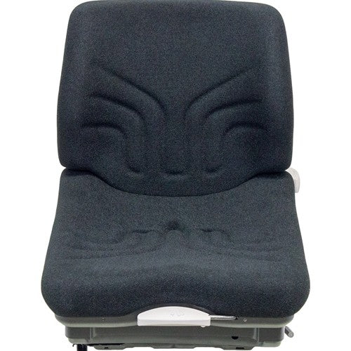 Caterpillar Forklift Replacement Seat & Mechanical Suspension (Low Back) Fits Various Models - Black/Gray Cloth