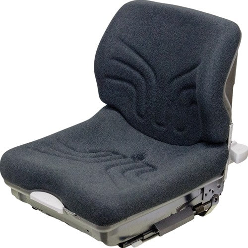 Dynapac CC122 Roller Replacement Seat & Mechanical Suspension (Low Back) - Black/Gray Cloth