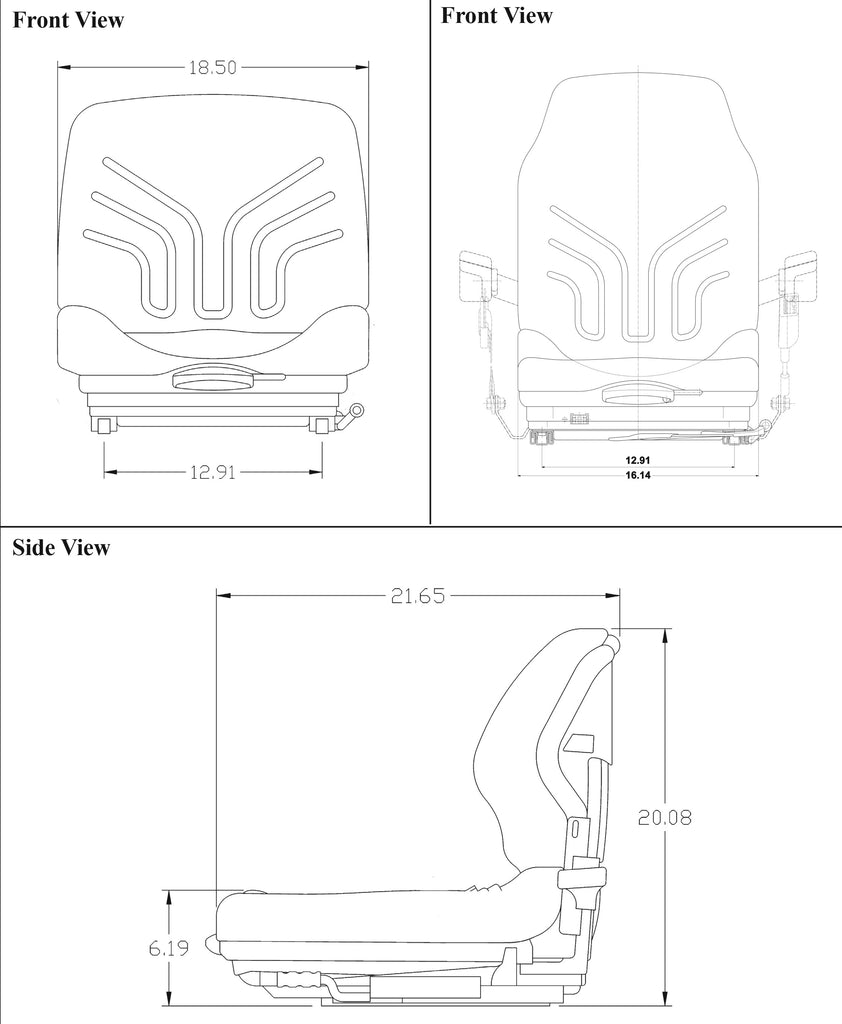 Dynapac CC122 Roller Replacement Seat & Mechanical Suspension (Low Bac ...