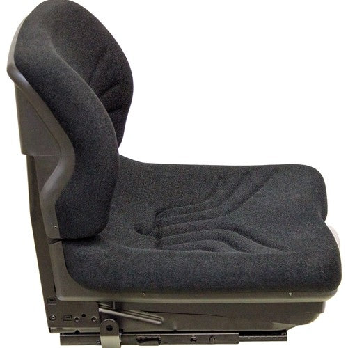 Ingersoll Rand DD24 Roller Seat & Mechanical Suspension (Low Back) - Black/Gray Cloth
