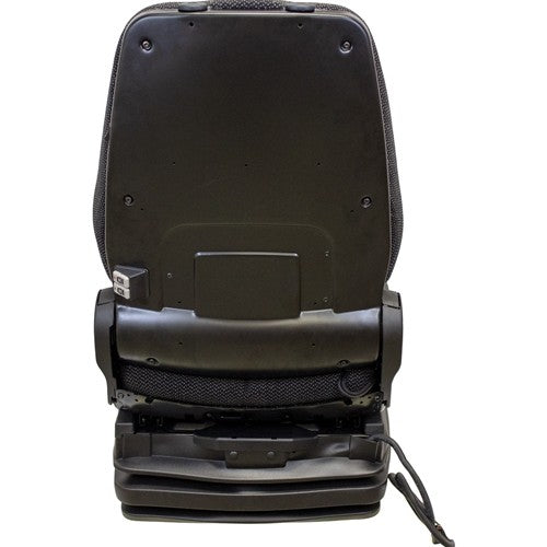 Case E & F Series Wheel Loader Replacement Seat & Air Suspension - Fits Various Models - Black/Gray Cloth