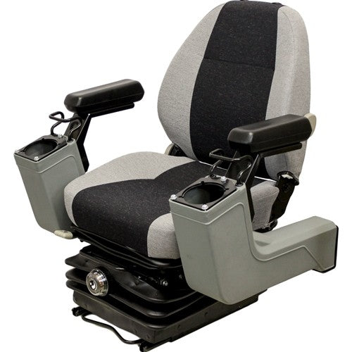 Multiple Application Seat & Mechanical Suspension w/Pods - Black/Gray Cloth