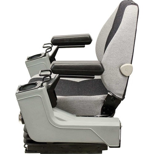 Multiple Application Seat & Mechanical Suspension w/Pods - Black/Gray Cloth