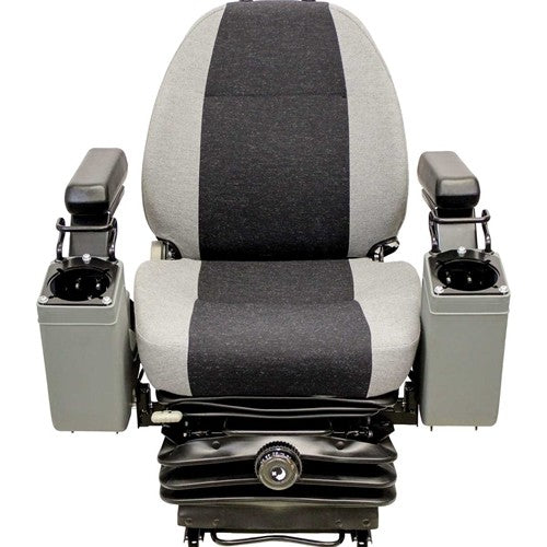 Multiple Application Seat & Mechanical Suspension w/Pods - Black/Gray Cloth