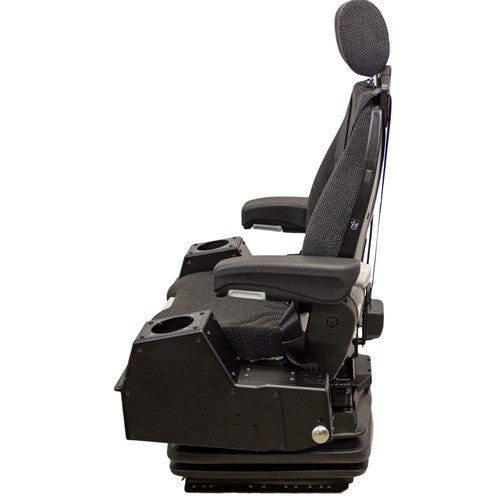 Multiple Application Seat & Air Suspension w/Pods - Black/Gray Cloth