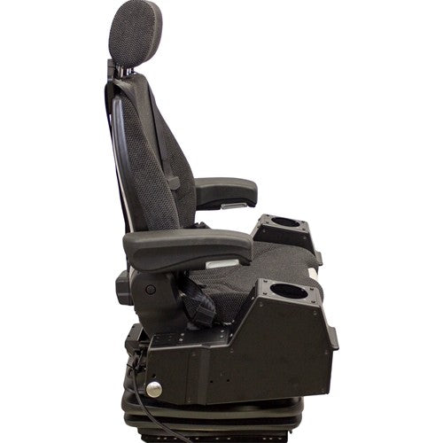 Multiple Application Seat & Air Suspension w/Pods - Black/Gray Cloth