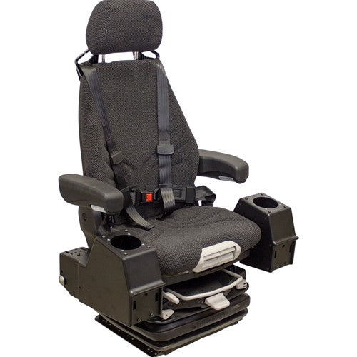 Multiple Application Seat & Air Suspension w/Pods - Black/Gray Cloth