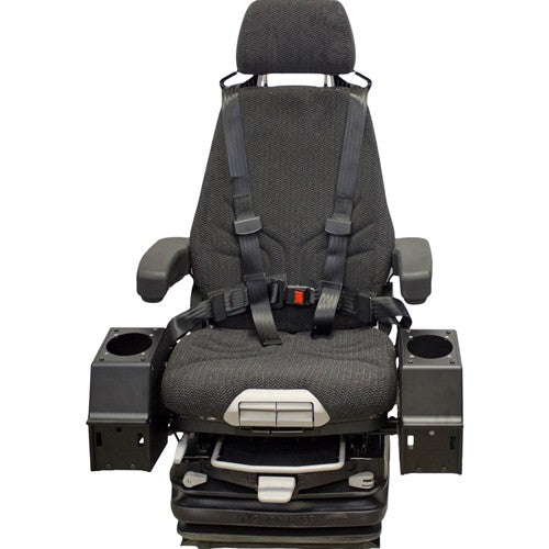 Multiple Application Seat & Air Suspension w/Pods - Black/Gray Cloth