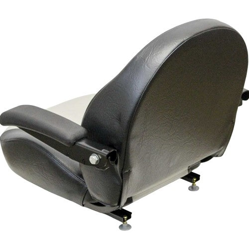 Ferris IS700Z Lawn Mower Replacement Seat Assembly - Black/Silver Vinyl