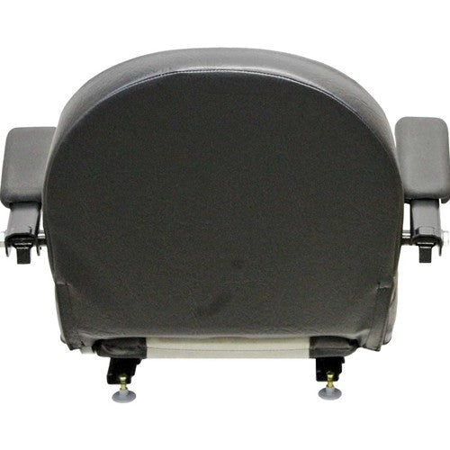 Ferris IS700Z Lawn Mower Replacement Seat Assembly - Black/Silver Vinyl