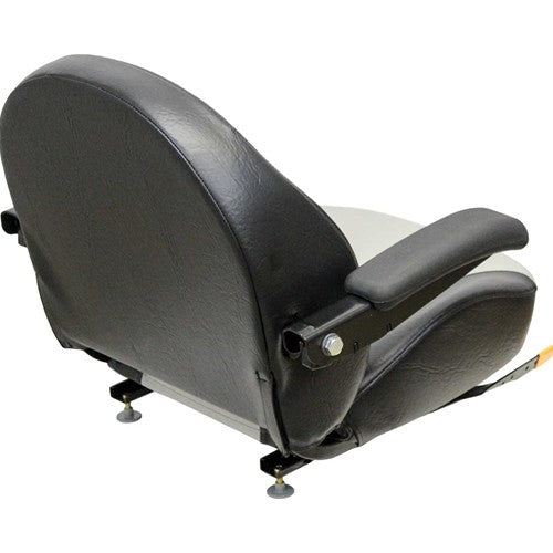 Ferris IS700Z Lawn Mower Replacement Seat Assembly - Black/Silver Vinyl