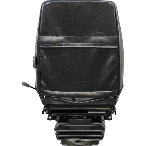 Caterpillar Vibratory Soil Compactor Replacement Seat & Mechanical Suspension - Fits Various Models - Black Vinyl