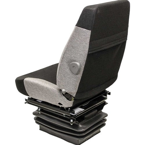 Caterpillar Vibratory Soil Compactor Replacement Seat & Mechanical Suspension - Fits Various Models - Gray Cloth