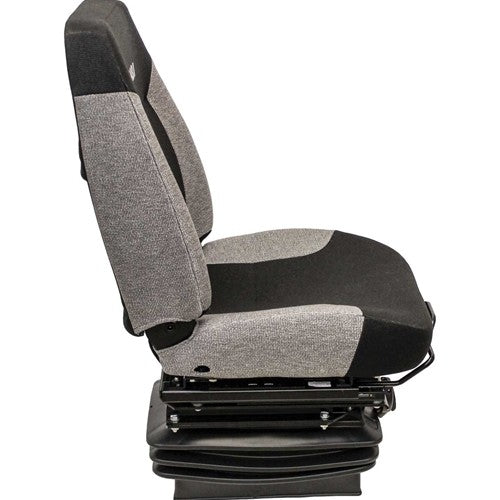 Caterpillar Vibratory Soil Compactor Replacement Seat & Mechanical Suspension - Fits Various Models - Gray Cloth