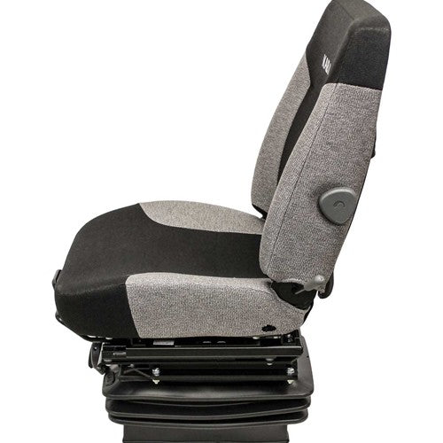 Komatsu Loader/Backhoe Seat & Mechanical Suspension - Fits Various Models - Gray Cloth