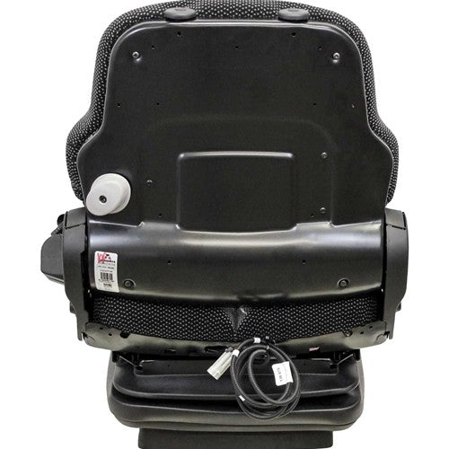 Case 521E Wheel Loader Replacement Seat & Mechanical Suspension - Black/Gray Cloth