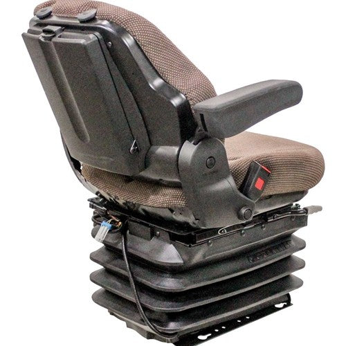 John Deere 5M Thru 7030 Series Tractor Replacement Seat & Air Suspension Kit - Brown Cloth