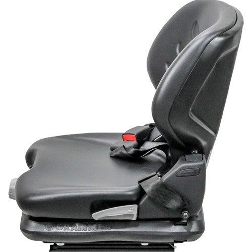 Forklift Seat & Mechanical Suspension - Black Vinyl