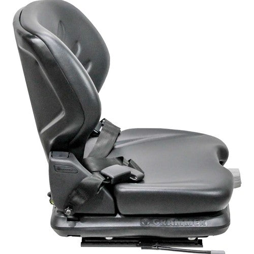 Forklift Seat & Mechanical Suspension - Black Vinyl