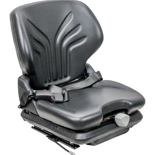 Forklift Seat & Mechanical Suspension - Black Vinyl