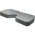 Kubota RTV 500 Series Work Utility Vehicle Replacement Bench Seat Cushion - Gray Vinyl