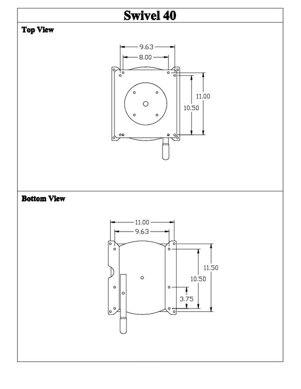 Replacement Seat Swivel For John Deere Personal Posture & Hydro Suspension Seat