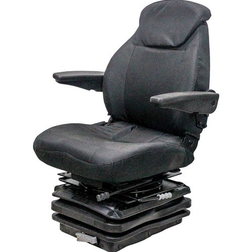 AGCO Allis/White Tractor Replacement Seat & Mechanical Suspension - Fits Various Models - Black Cloth