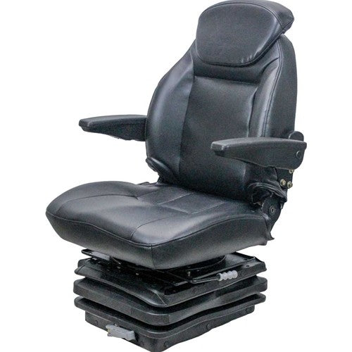 Case 90-94 Series Tractor Replacement Seat & Mechanical Suspension - Fits Various Models - Black Vinyl