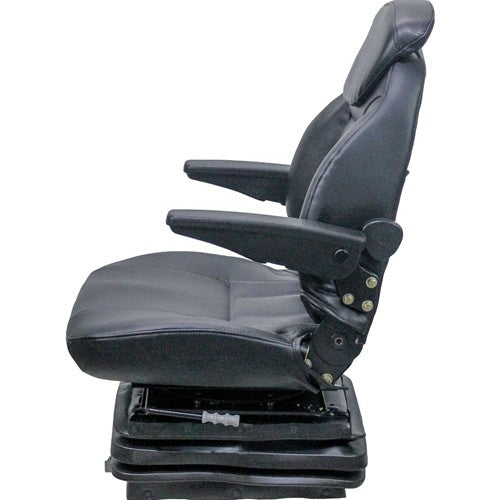 Case 90-94 Series Tractor Replacement Seat & Mechanical Suspension - Fits Various Models - Black Vinyl