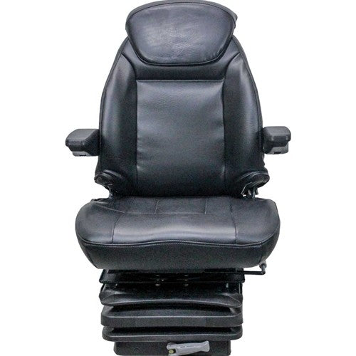 Case 90-94 Series Tractor Replacement Seat & Mechanical Suspension - Fits Various Models - Black Vinyl