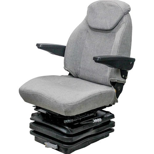 Case IH 71, 72 & 89 Series Magnum and Steiger 9200/9300 Series Tractor Seat & Mechanical Suspension - Fits Various Models - Gray Cloth