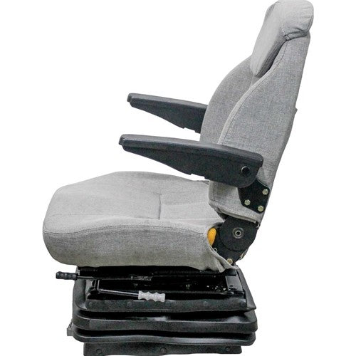 Case IH 71, 72 & 89 Series Magnum and Steiger 9200/9300 Series Tractor Replacement Seat & Mechanical Suspension - Fits Various Models - Gray Cloth