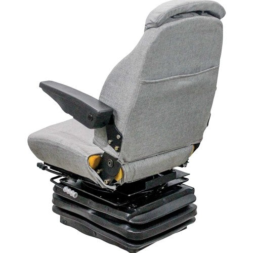 Case IH 71, 72 & 89 Series Magnum and Steiger 9200/9300 Series Tractor Replacement Seat & Mechanical Suspension - Fits Various Models - Gray Cloth