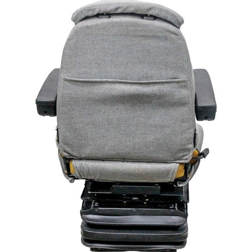 Case IH 71, 72 & 89 Series Magnum and Steiger 9200/9300 Series Tractor Replacement Seat & Mechanical Suspension - Fits Various Models - Gray Cloth