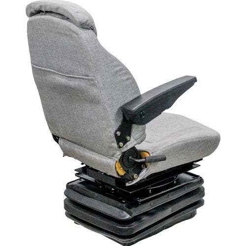 Case IH 71, 72 & 89 Series Magnum and Steiger 9200/9300 Series Tractor Replacement Seat & Mechanical Suspension - Fits Various Models - Gray Cloth