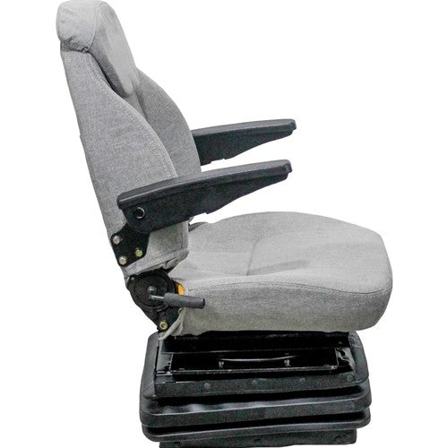 Case IH 71, 72 & 89 Series Magnum and Steiger 9200/9300 Series Tractor Replacement Seat & Mechanical Suspension - Fits Various Models - Gray Cloth