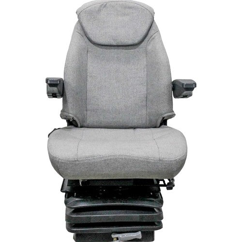 Case IH 71, 72 & 89 Series Magnum and Steiger 9200/9300 Series Tractor Replacement Seat & Mechanical Suspension - Fits Various Models - Gray Cloth