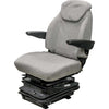 Ford/New Holland 7410-TW Series Tractor Replacement Seat & Air Suspension - Fits Various Models - Gray Cloth