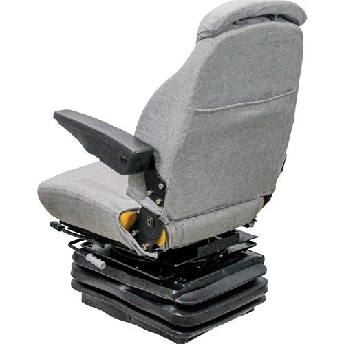 Ford/New Holland 7410-TW Series Tractor Replacement Seat & Mechanical Suspension - Fits Various Models - Gray Cloth