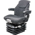 Case IH Tractor Replacement Seat & Air Suspension - Fits Various Models - Black/Gray Cloth