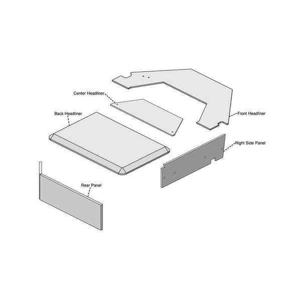 Case IH Steiger 9100 Series Tractor Replacement Lower Cab Foam Kit - Embassy Gray