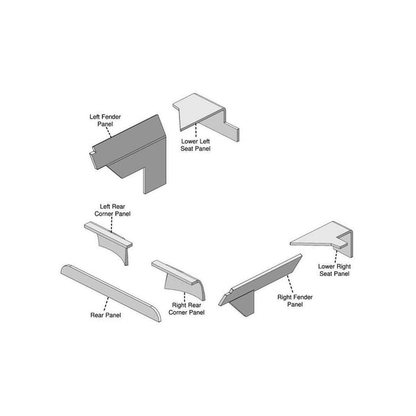 John Deere 30 Series Early Model Tractor Replacement Lower Cab Foam Kit - Black Vinyl