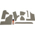 John Deere 30 Series Late Model Tractor Replacement Lower Cab Foam Kit - Black Vinyl
